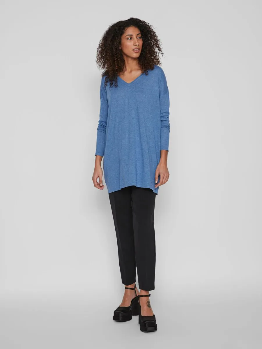 Bella V-Neck Top (Federal Blue)