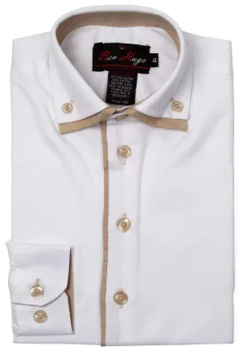 Ben Hugo White Shirt With Trim Style: 482