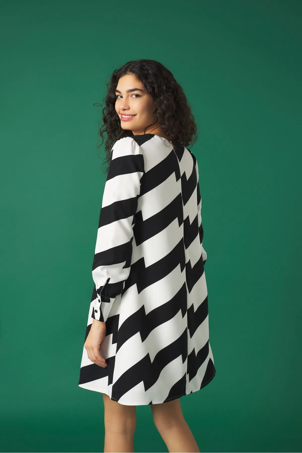 BETTE DRESS (BLACK/WHITE)