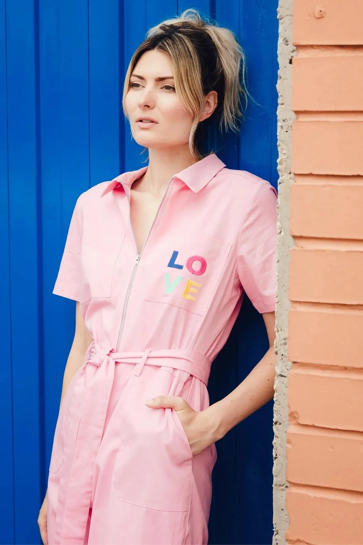 Billy Boilersuit (Pink, Love Pocket)