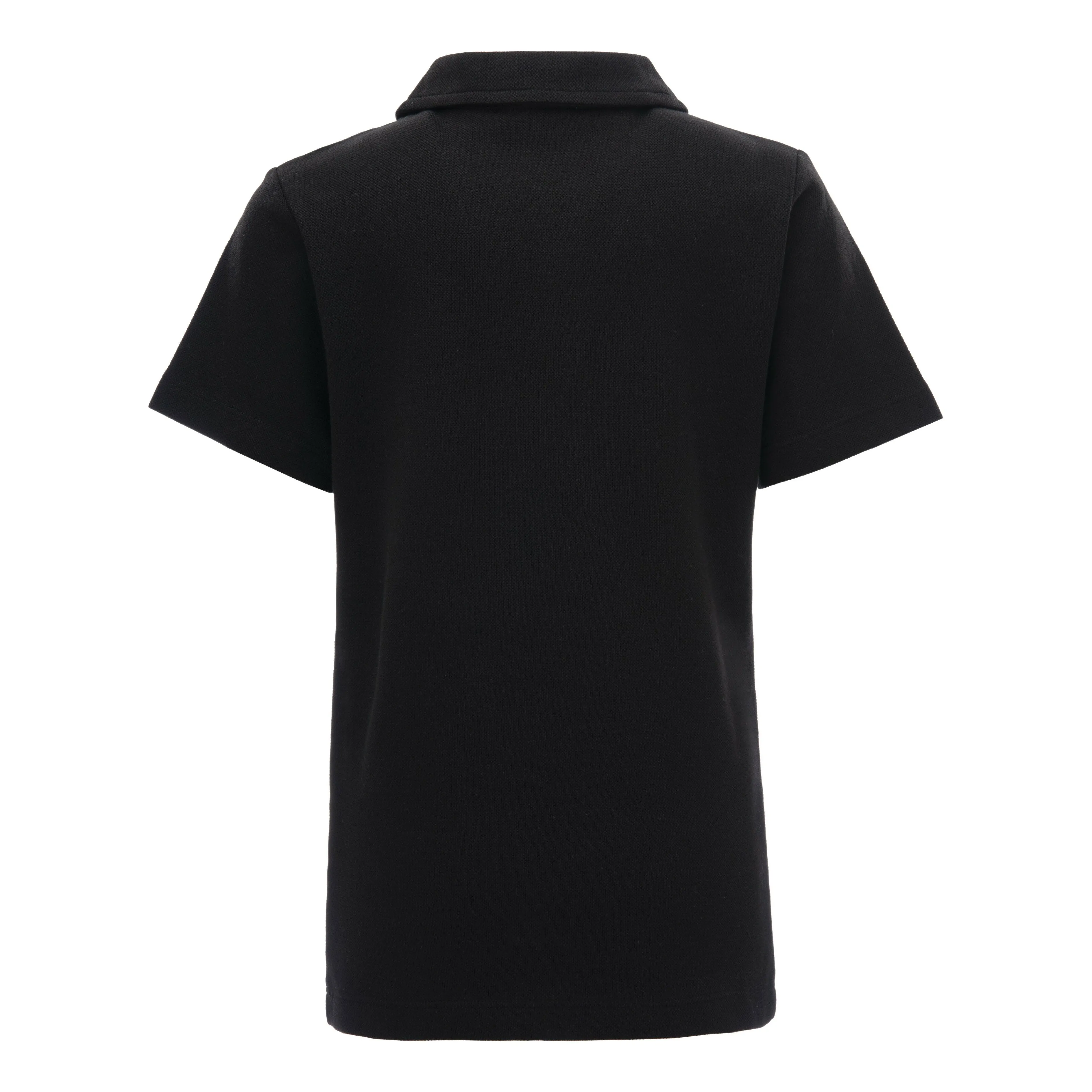 Black Solid Logo Polo