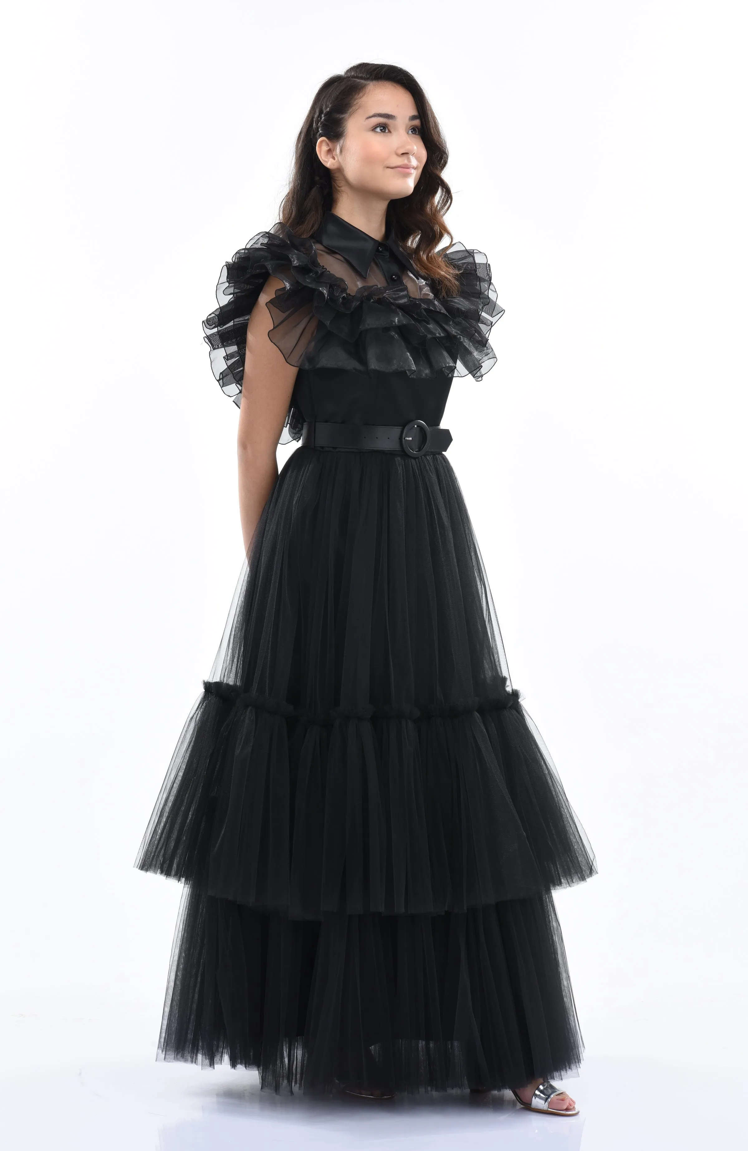 Black Vennecia Formal Tulle Dress