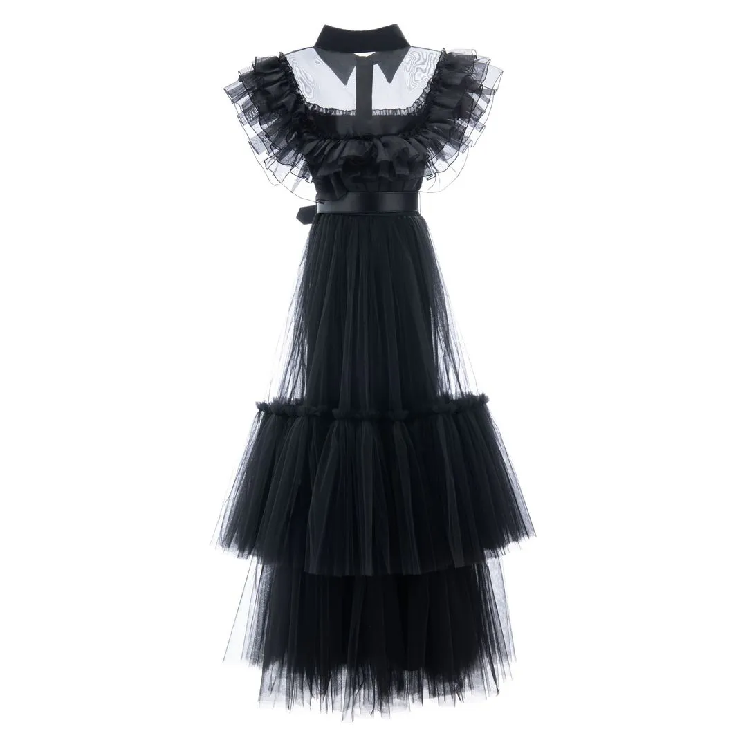 Black Vennecia Formal Tulle Dress