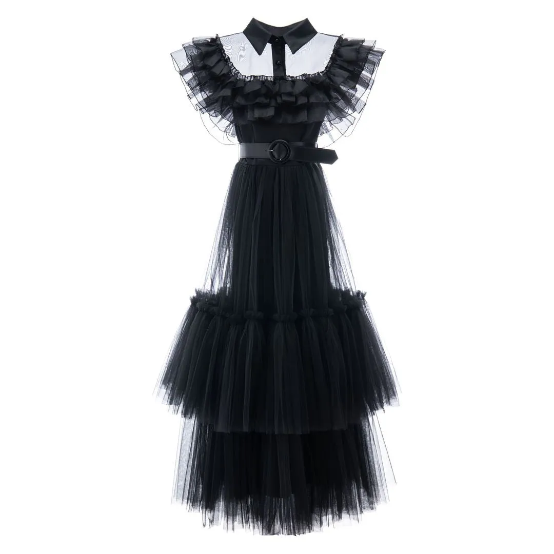 Black Vennecia Formal Tulle Dress