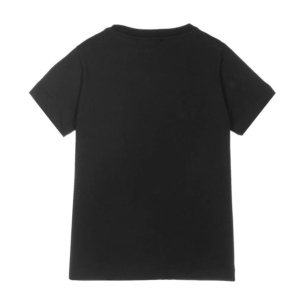 Black Vertical Logo T-Shirt