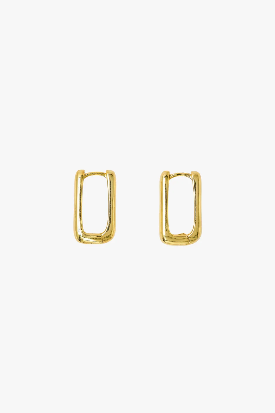 Bloq Rectangle 18k Gold Plated Earrings