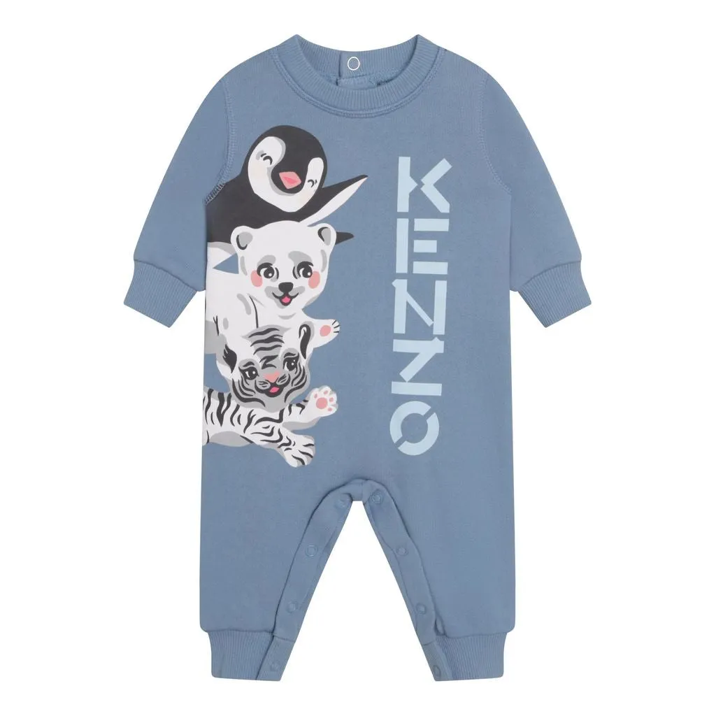 Blue Baby Animals Logo Babysuit