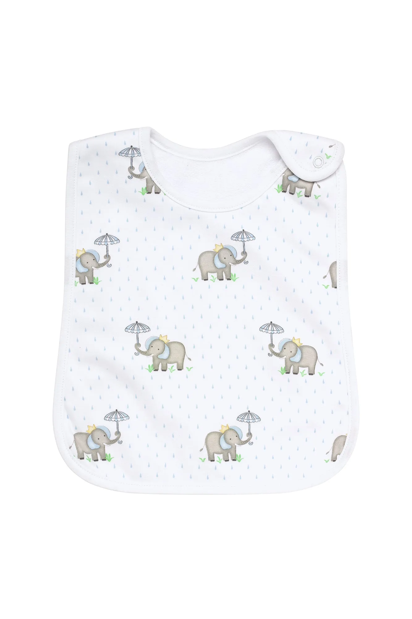 Blue Elephant Baby Feeding Bib