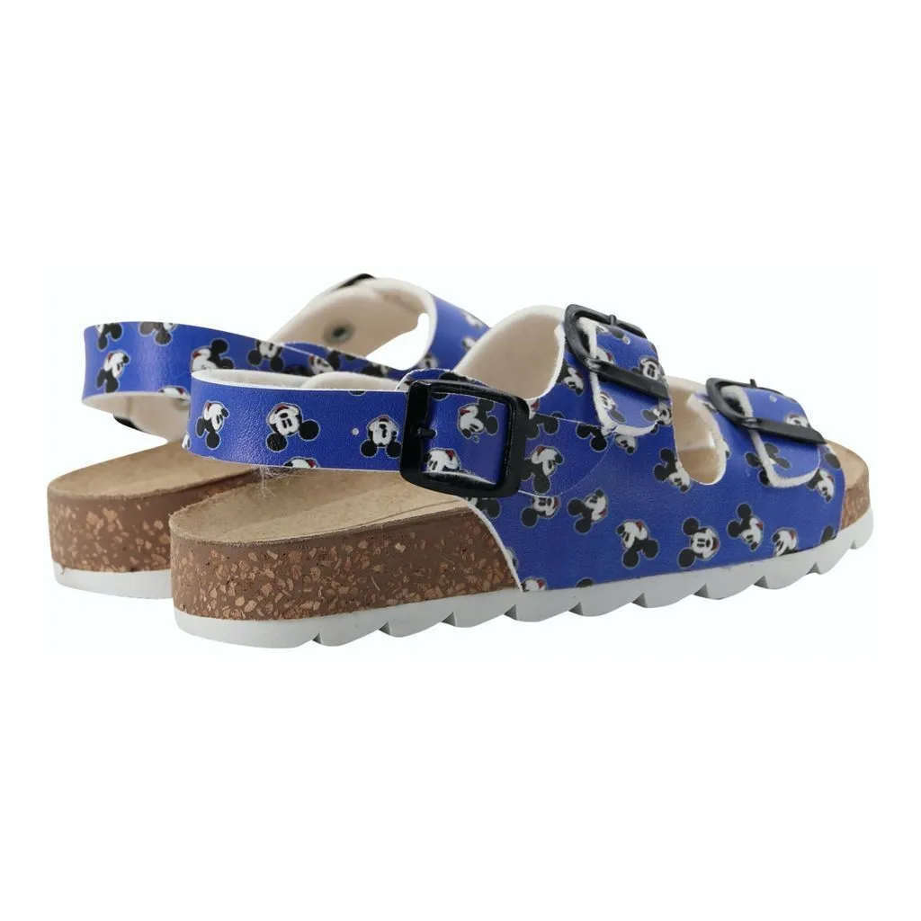 Blue Mickey Print Sandals