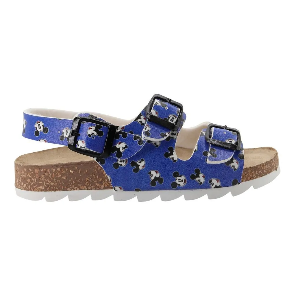 Blue Mickey Print Sandals