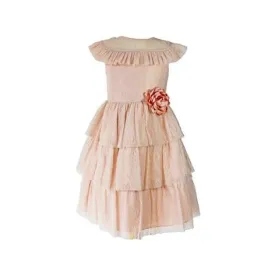 Blush Lace Tiered Ruffle Toddler Dress