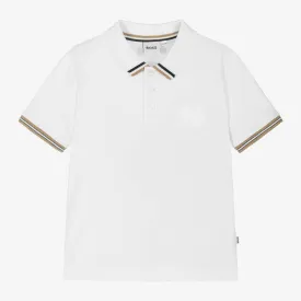 Boss Boys Short Sleeves Embroidered Logo Polo