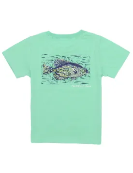 Boys Crappie SS Wash Green