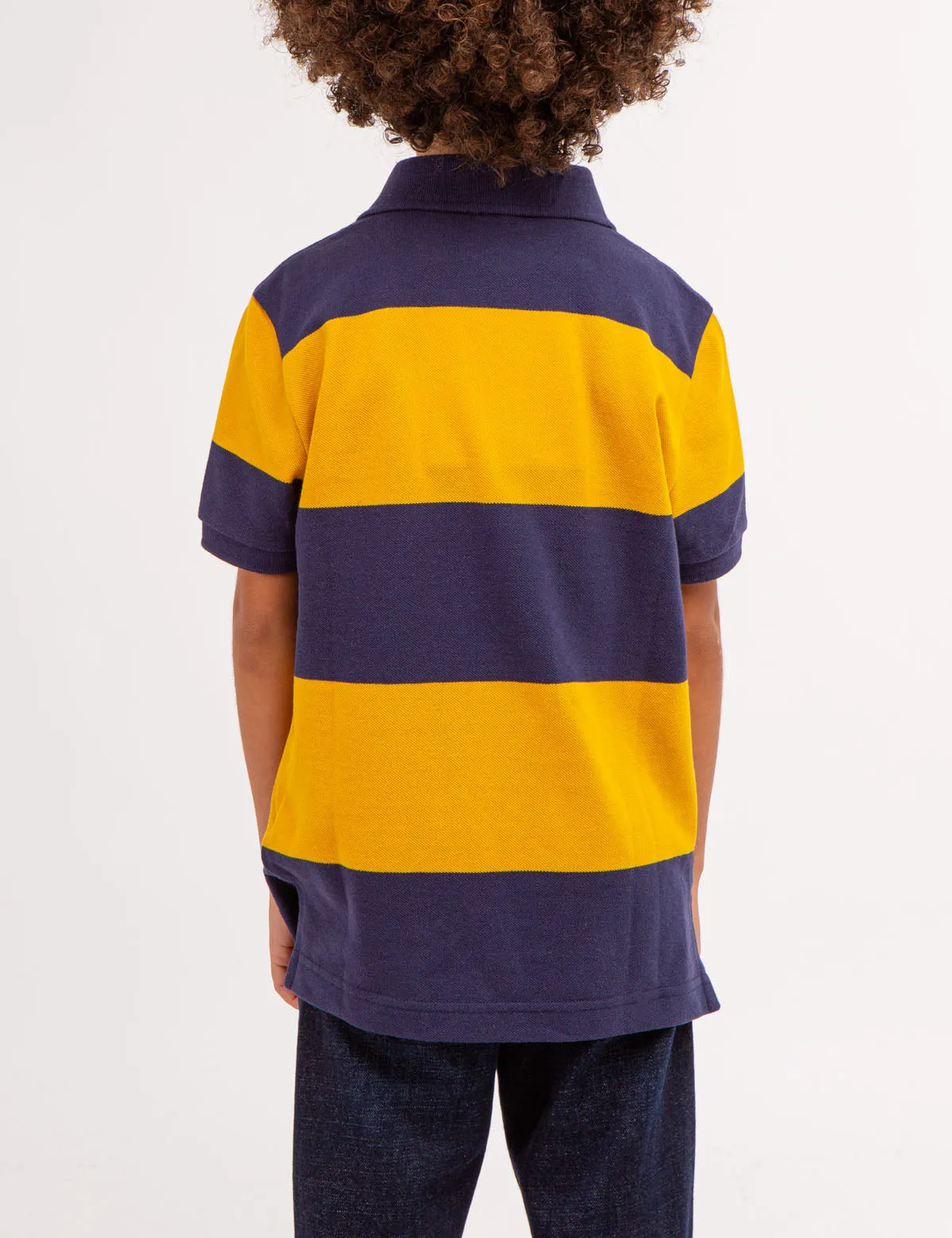 BOYS RUGBY STRIPE POLO SHIRT