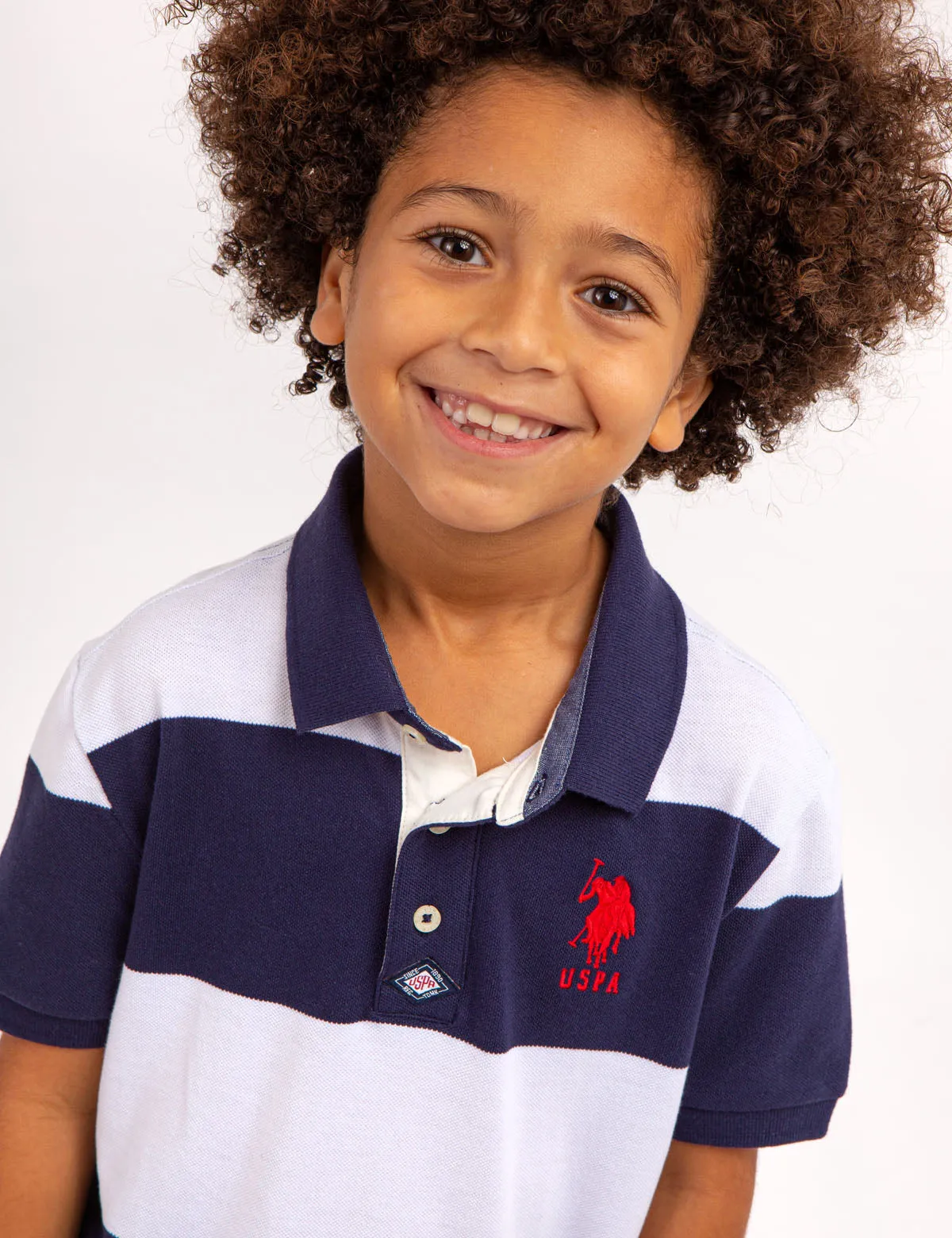 BOYS RUGBY STRIPE POLO SHIRT