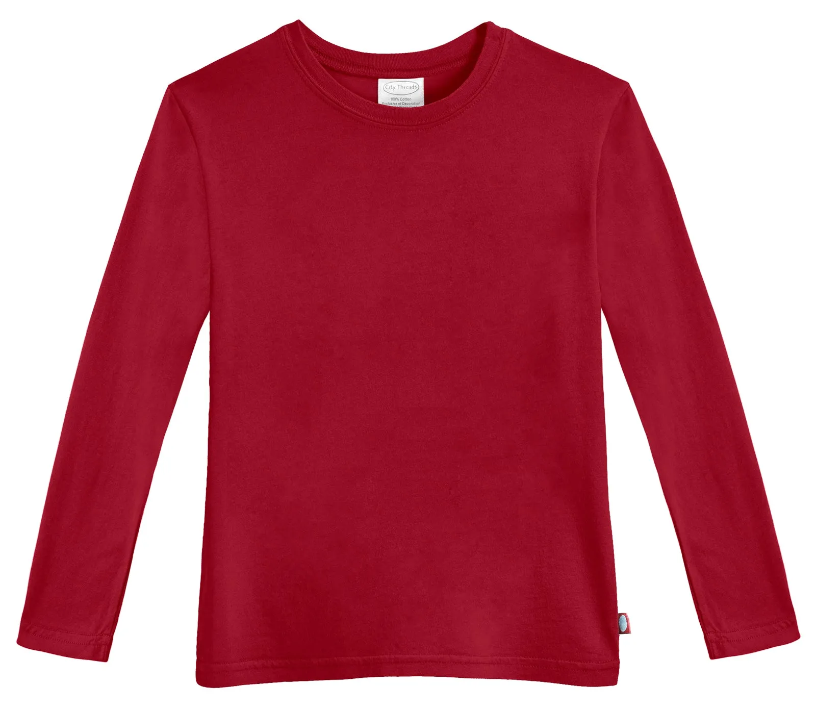 Boys Soft Cotton Jersey Long Sleeve Tee | Red