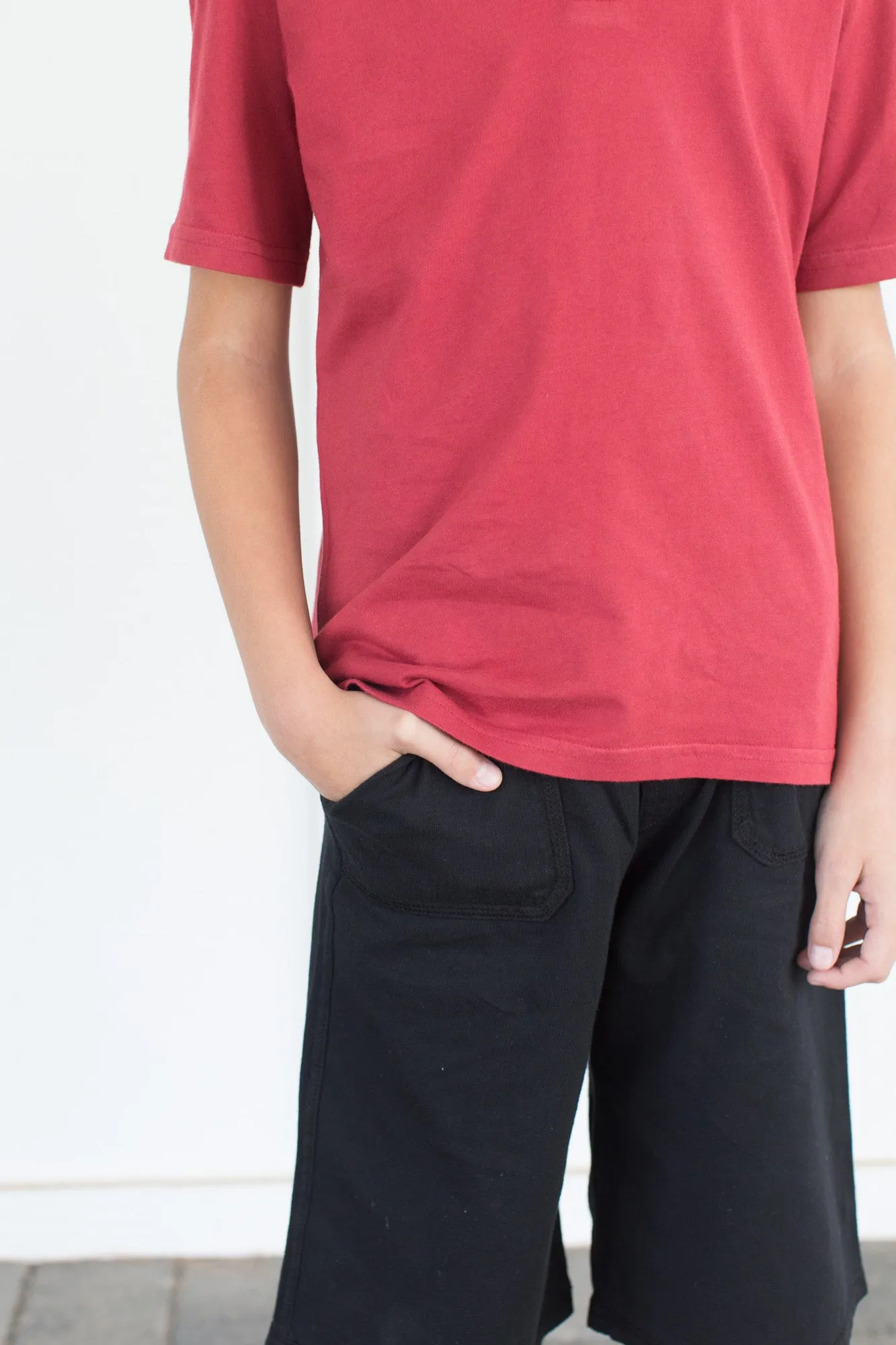 Boys Soft Cotton UPF 50  3 -Pocket Jersey Shorts | Turtle