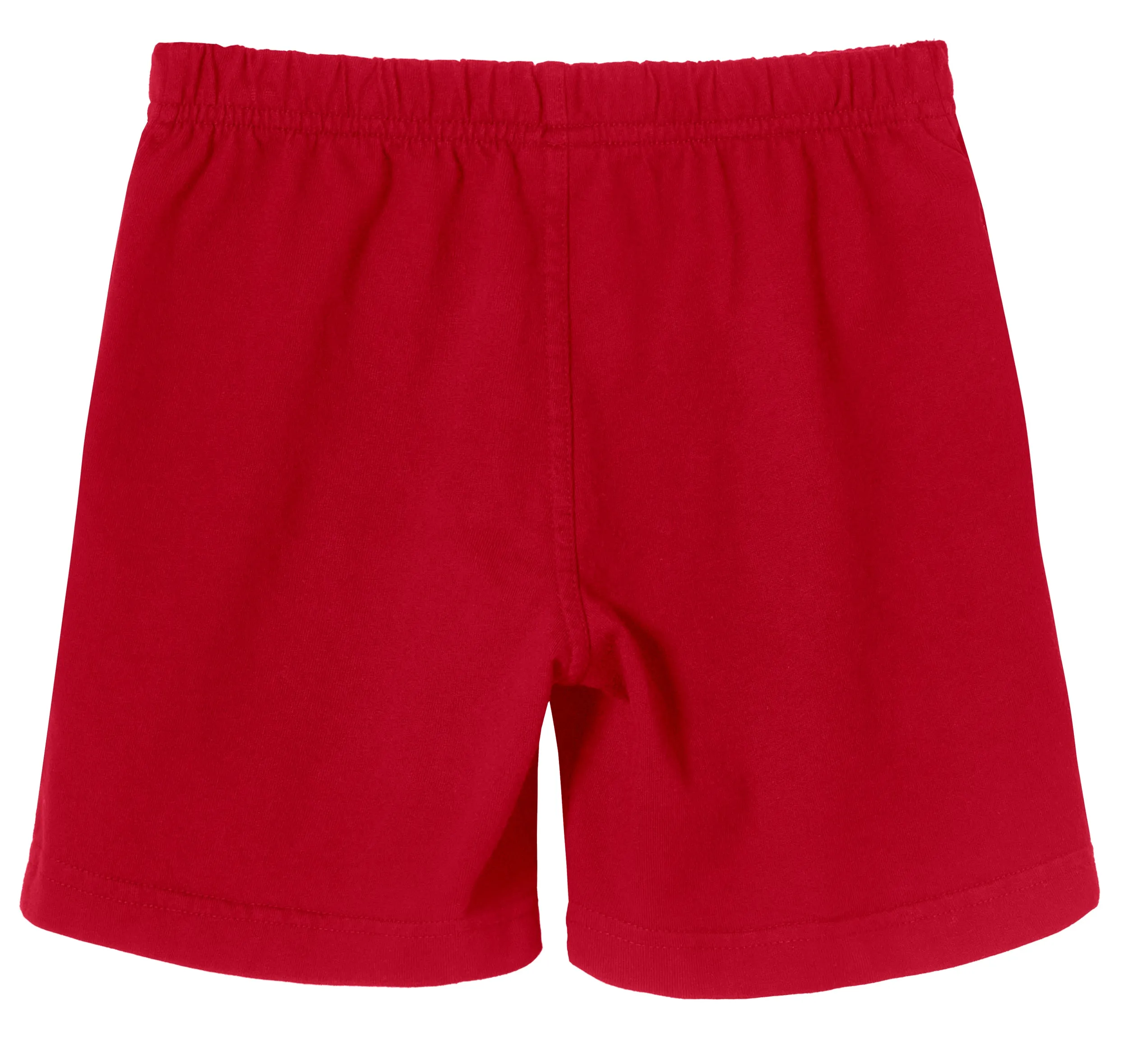 Boys Soft Cotton UPF 50  Above-Knee Side Pocket Shorts | Red