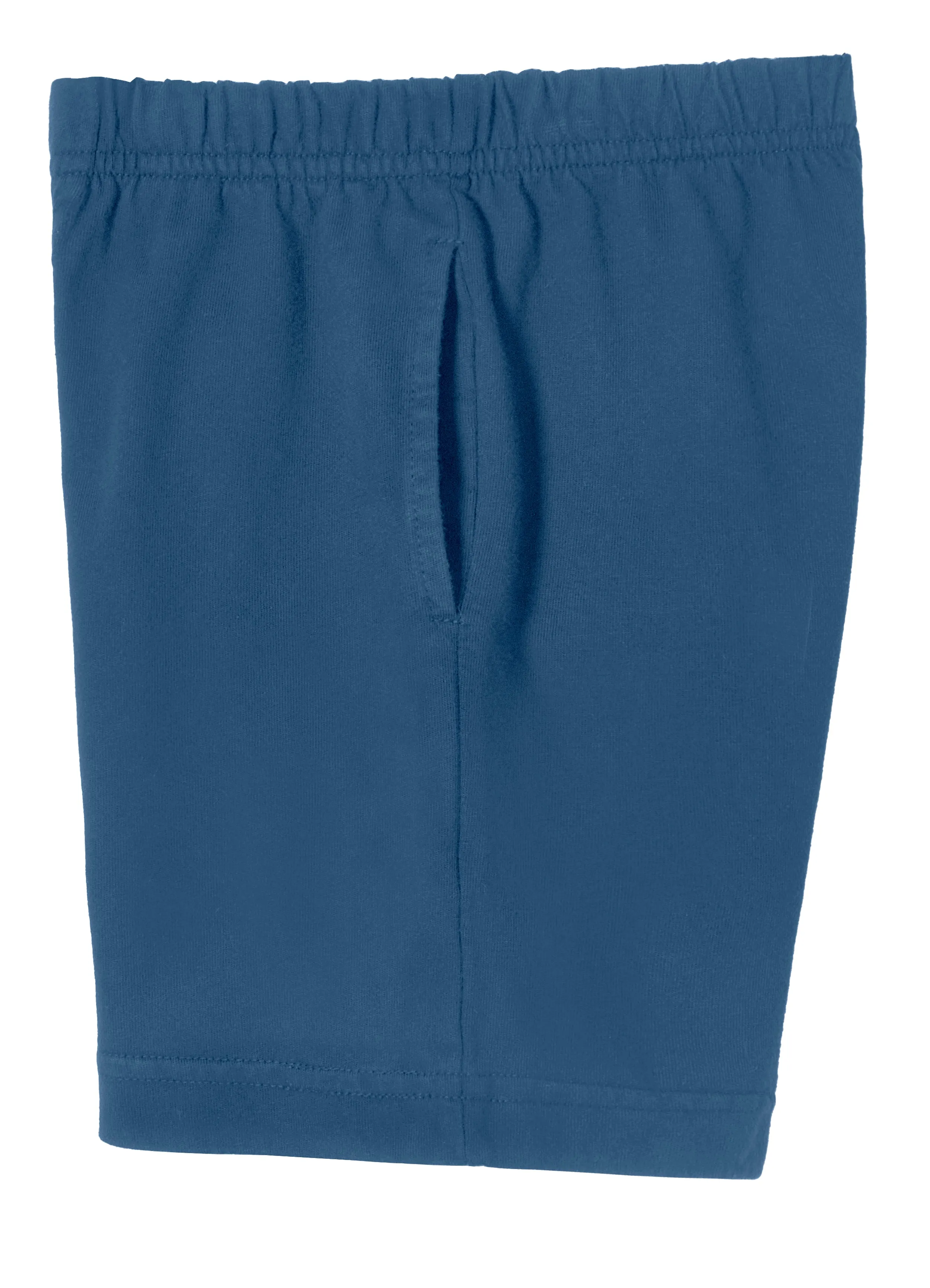 Boys Soft Cotton UPF 50  Above-Knee Side Pocket Shorts | Smurf