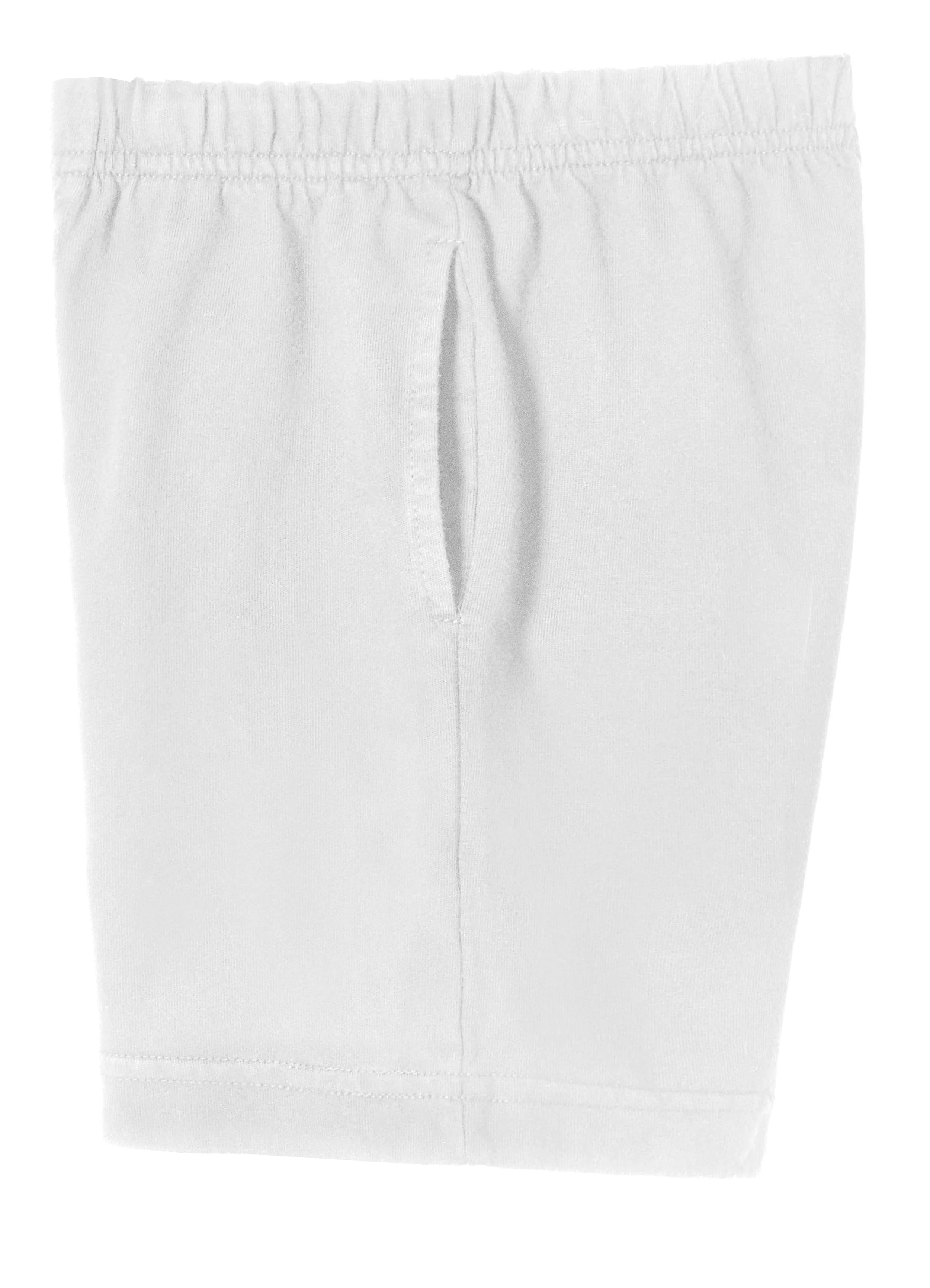 Boys Soft Cotton UPF 50  Above-Knee Side Pocket Shorts | White