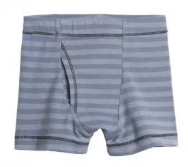 Boys Soft Stripe Boxer Brief | Concrete Grey