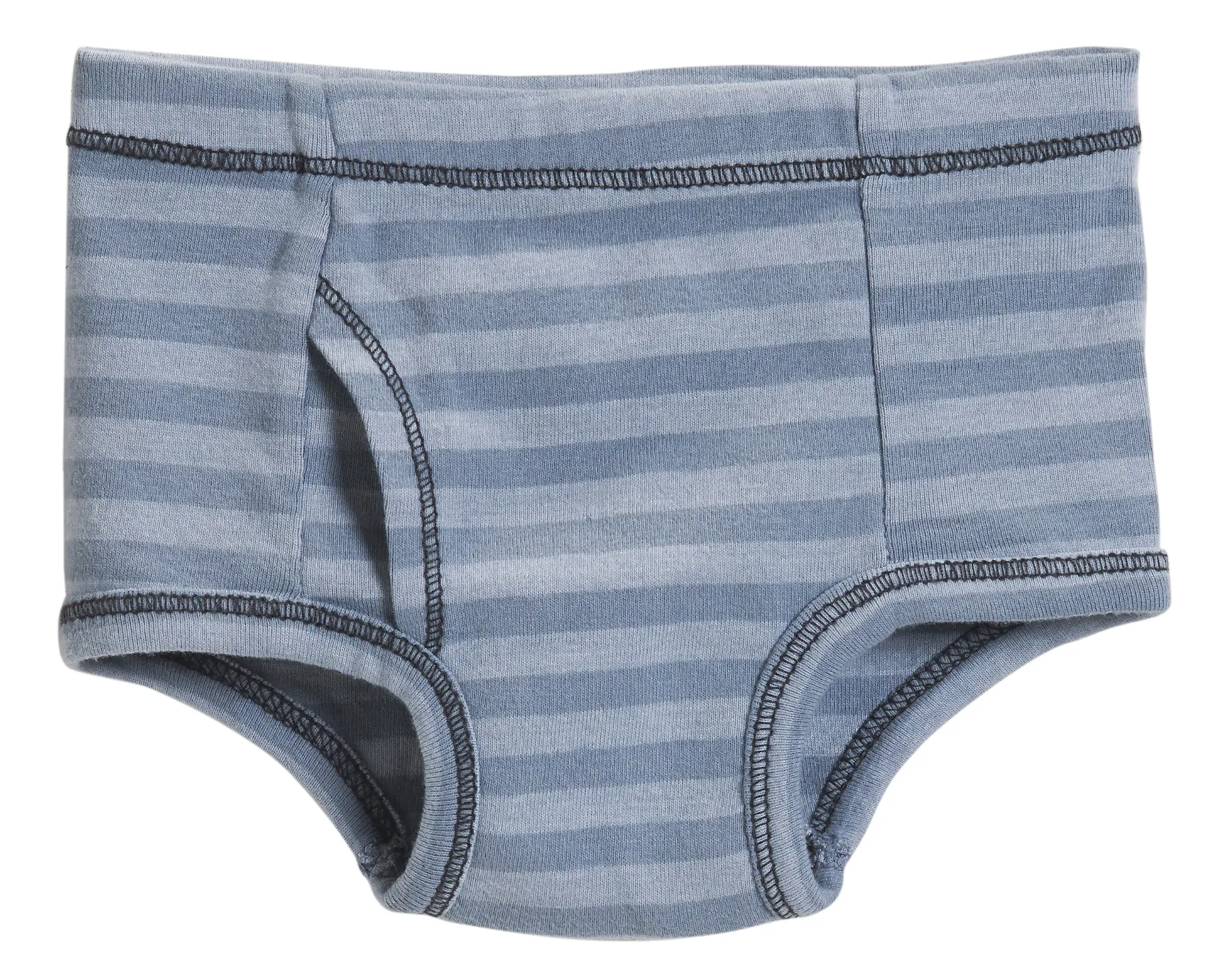 Boys Soft Stripe Brief | Concrete