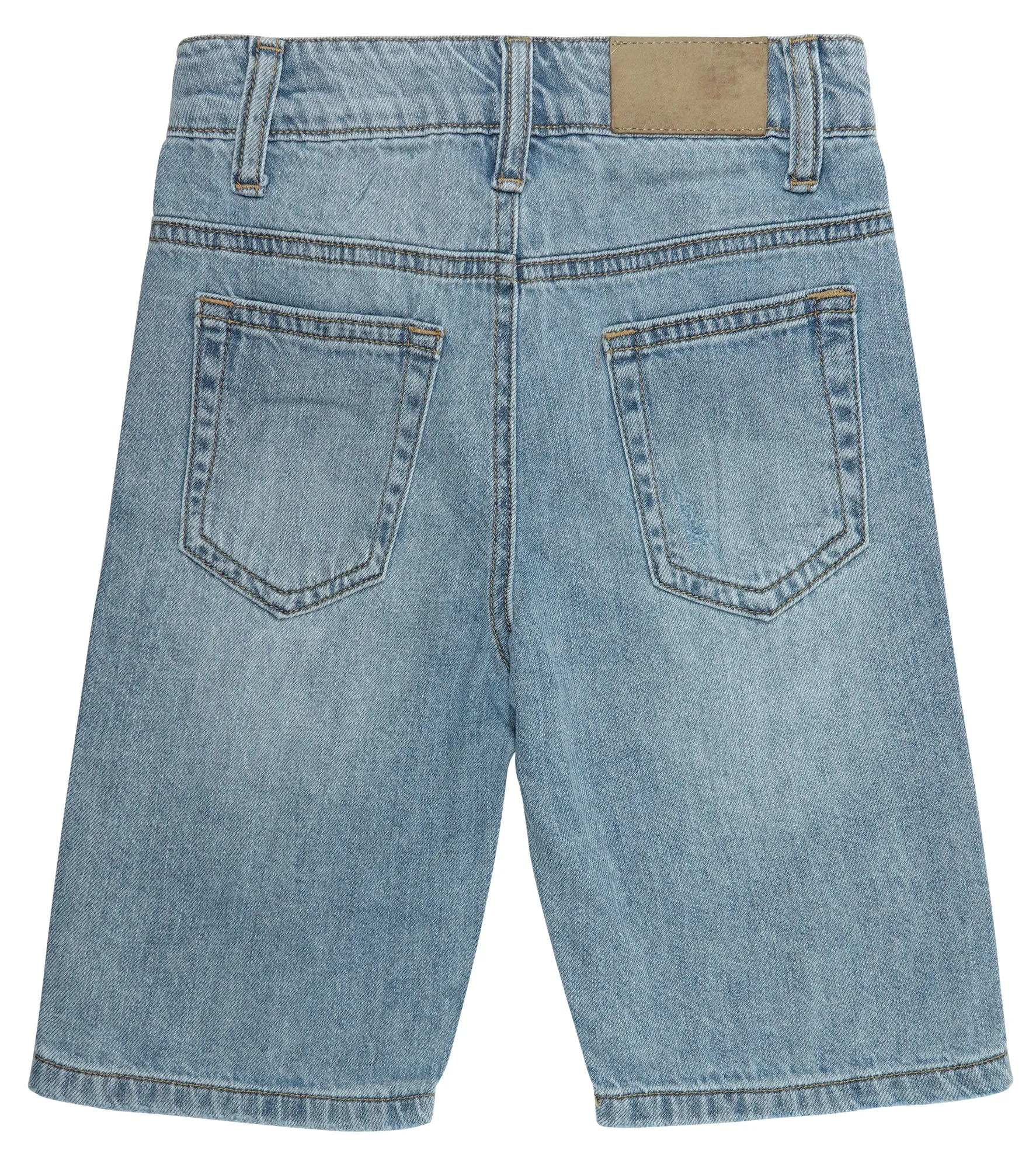 Boys Summer Ripped Soft Elastic Band Half Jean Shorts