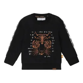 Boys Sweatshirt Anthracite Grey Tiger | Dirkje