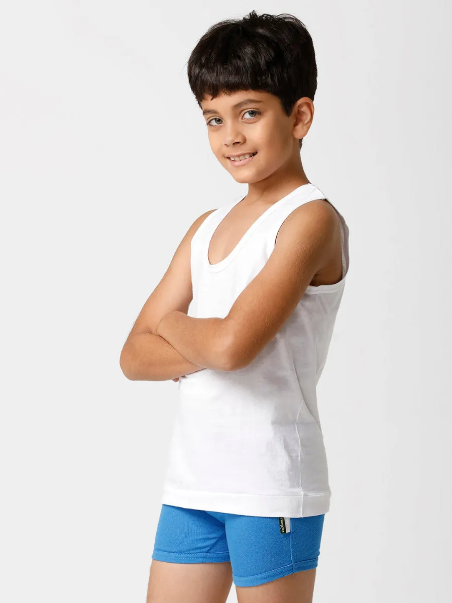 Boys White Banian Sukra RN (4 PCs Pack)