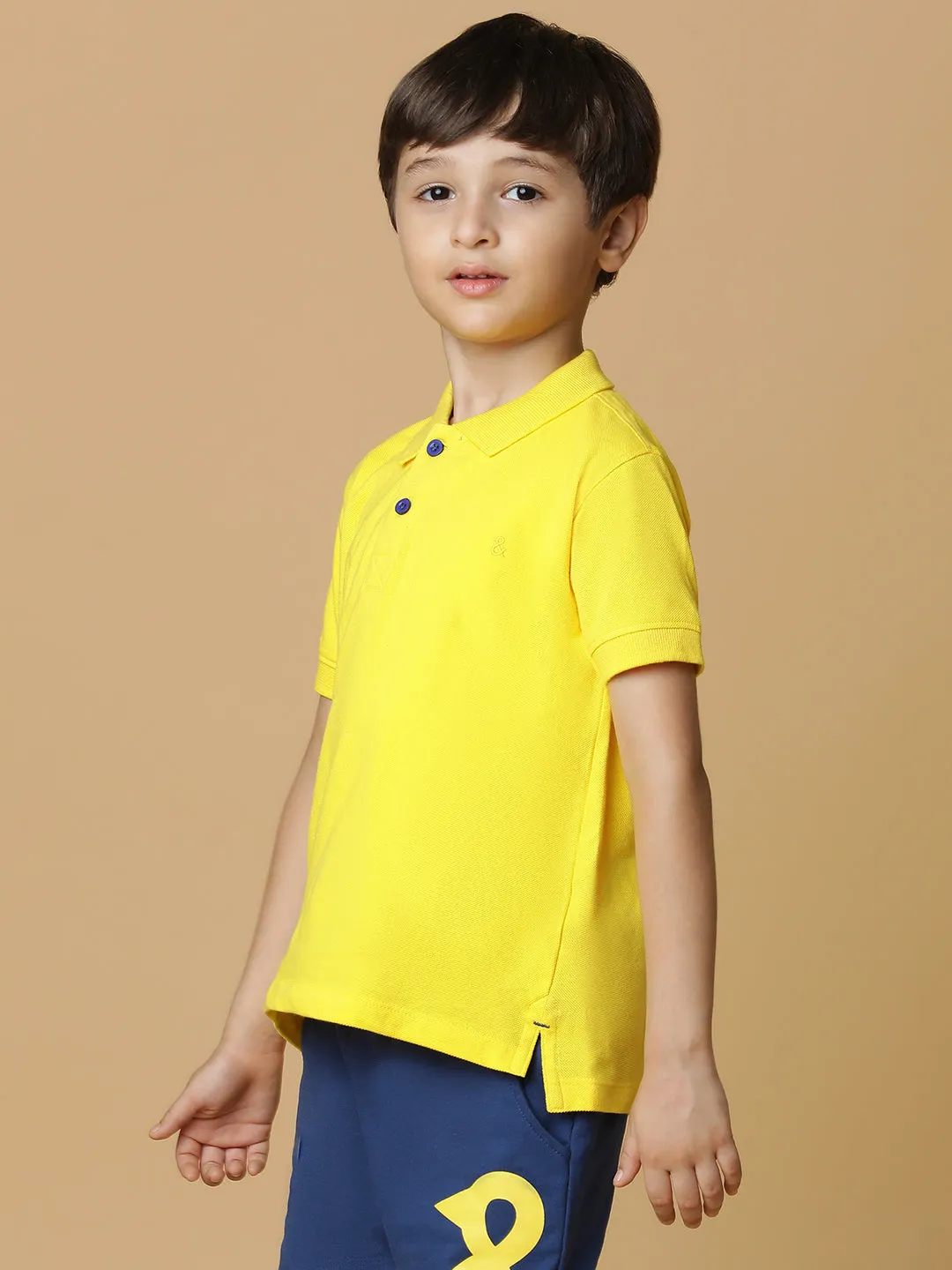 Boys Yellow Polo T-Shirt