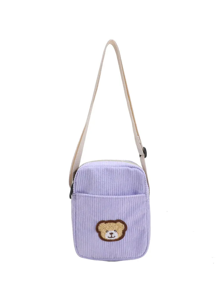 Brown Bear Corduroy Bags