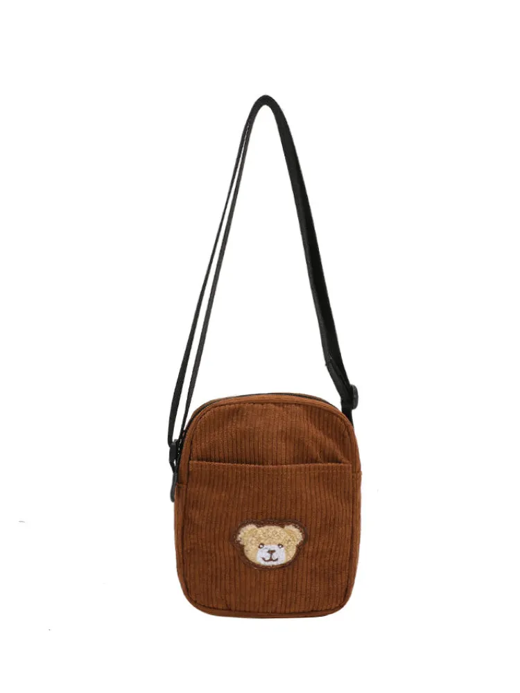 Brown Bear Corduroy Bags