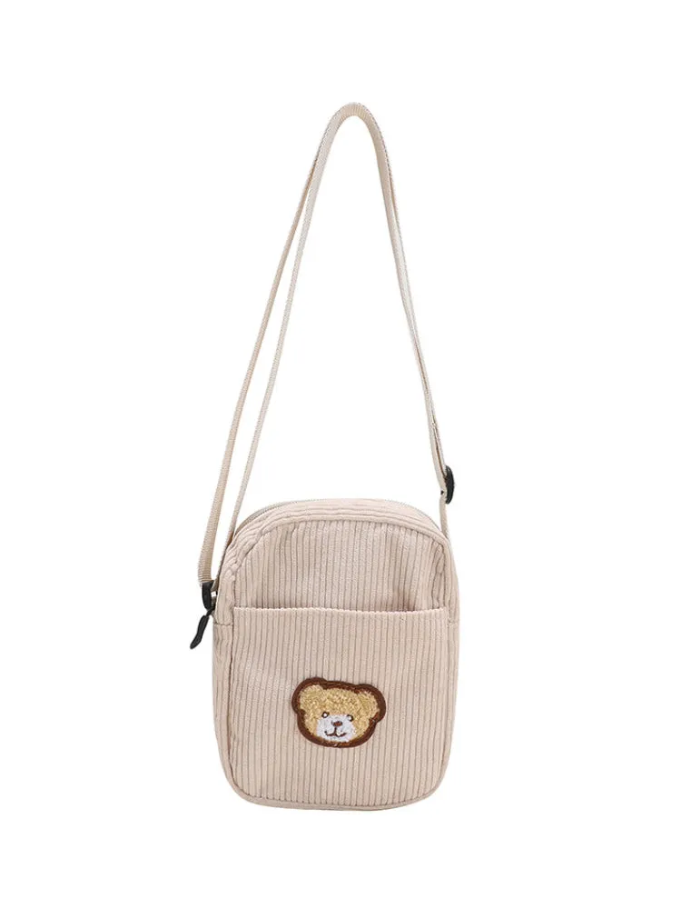 Brown Bear Corduroy Bags