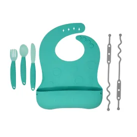 Busy Baby Bungee Bib & Utensil Set