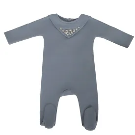 Cadeau Baby Boy Lustrous studded Footie