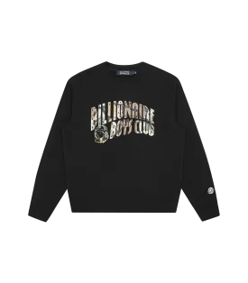 CAMO ARCH LOGO CREWNECK - BLACK