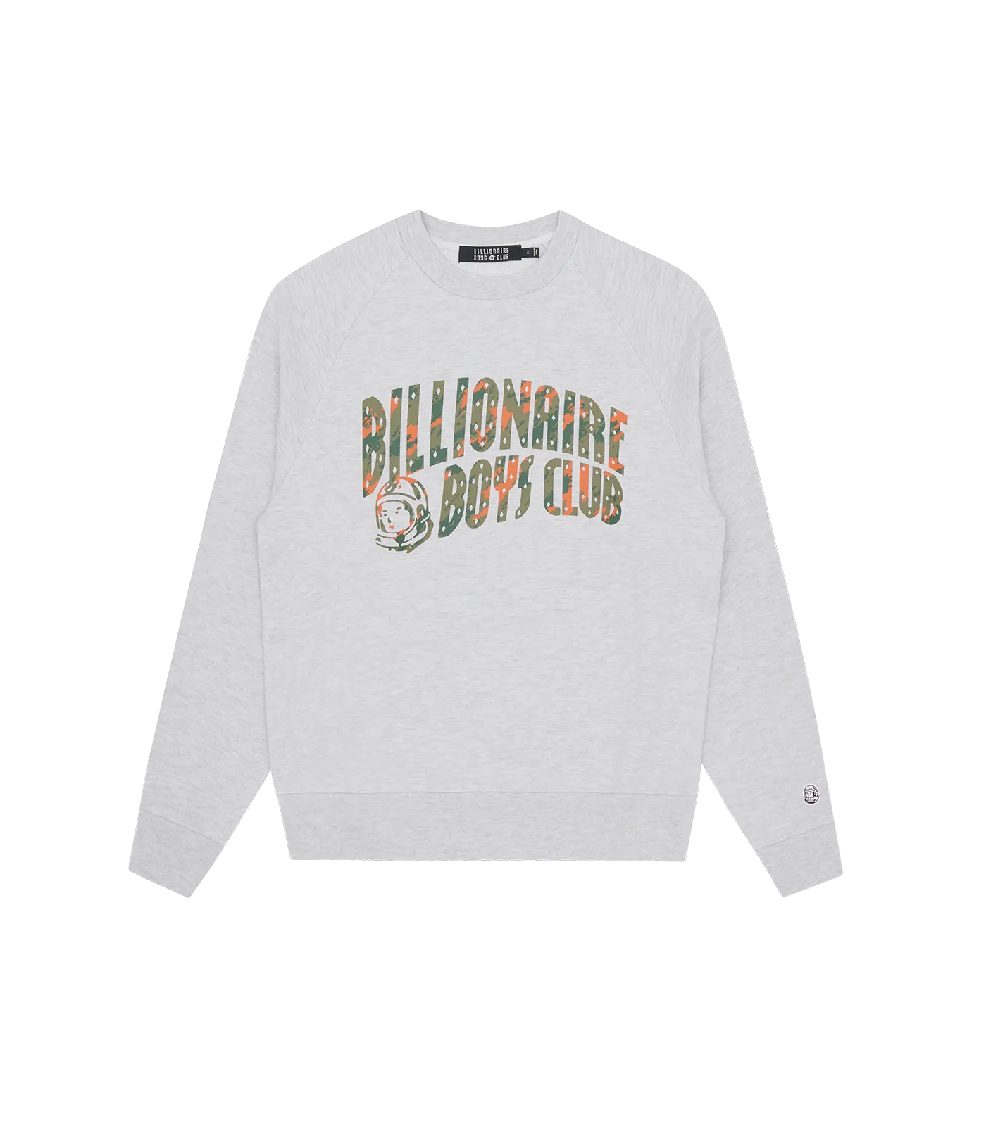 CAMO ARCH LOGO CREWNECK - HEATHER ASH