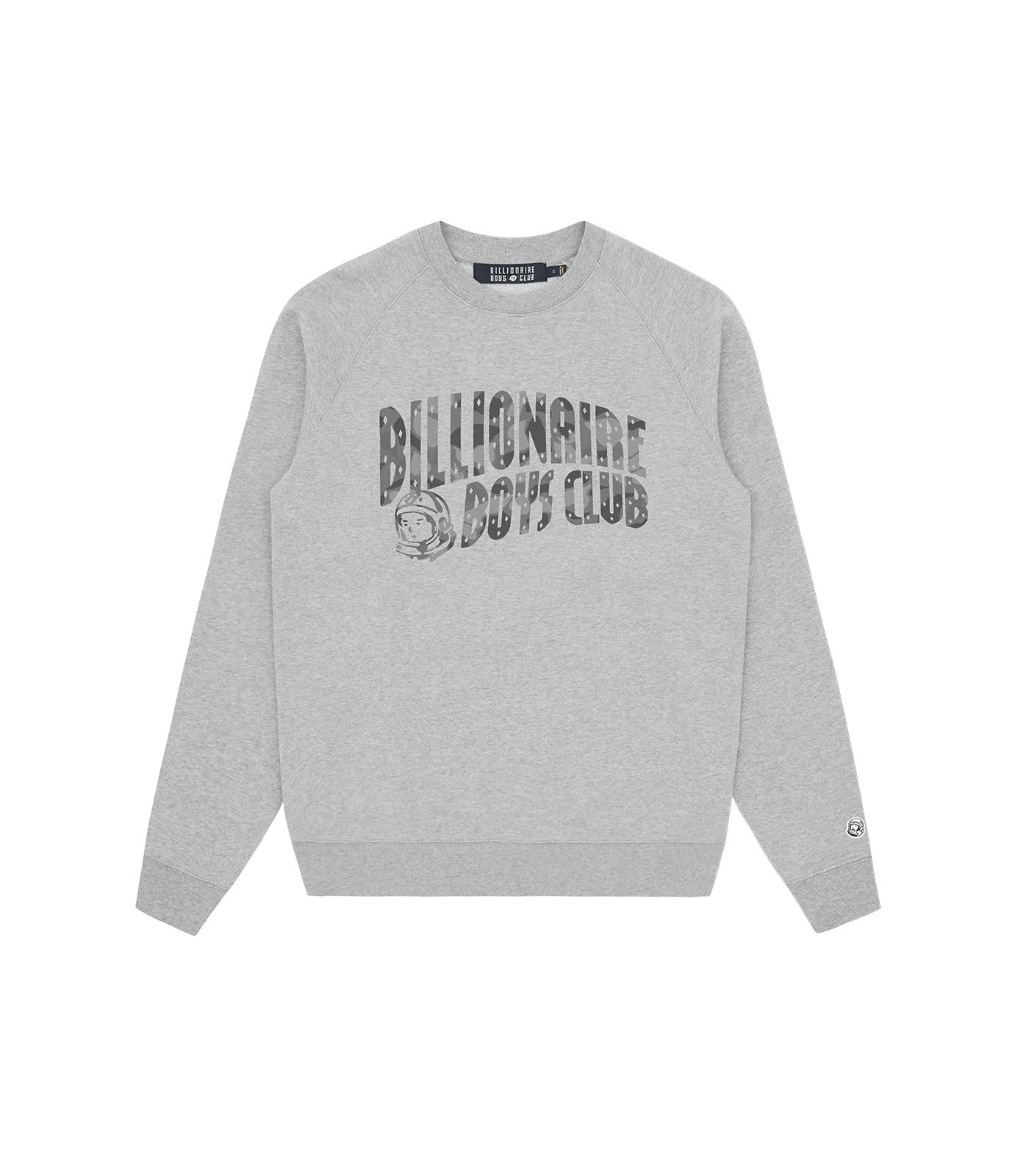 CAMO ARCH LOGO CREWNECK - HEATHER GREY