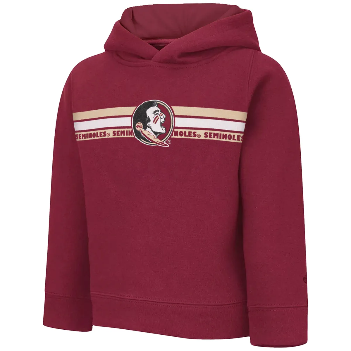 Champion Infant/Toddler Seminole Logo/Seminoles Stripe Design Hooded Pullover - Garnet