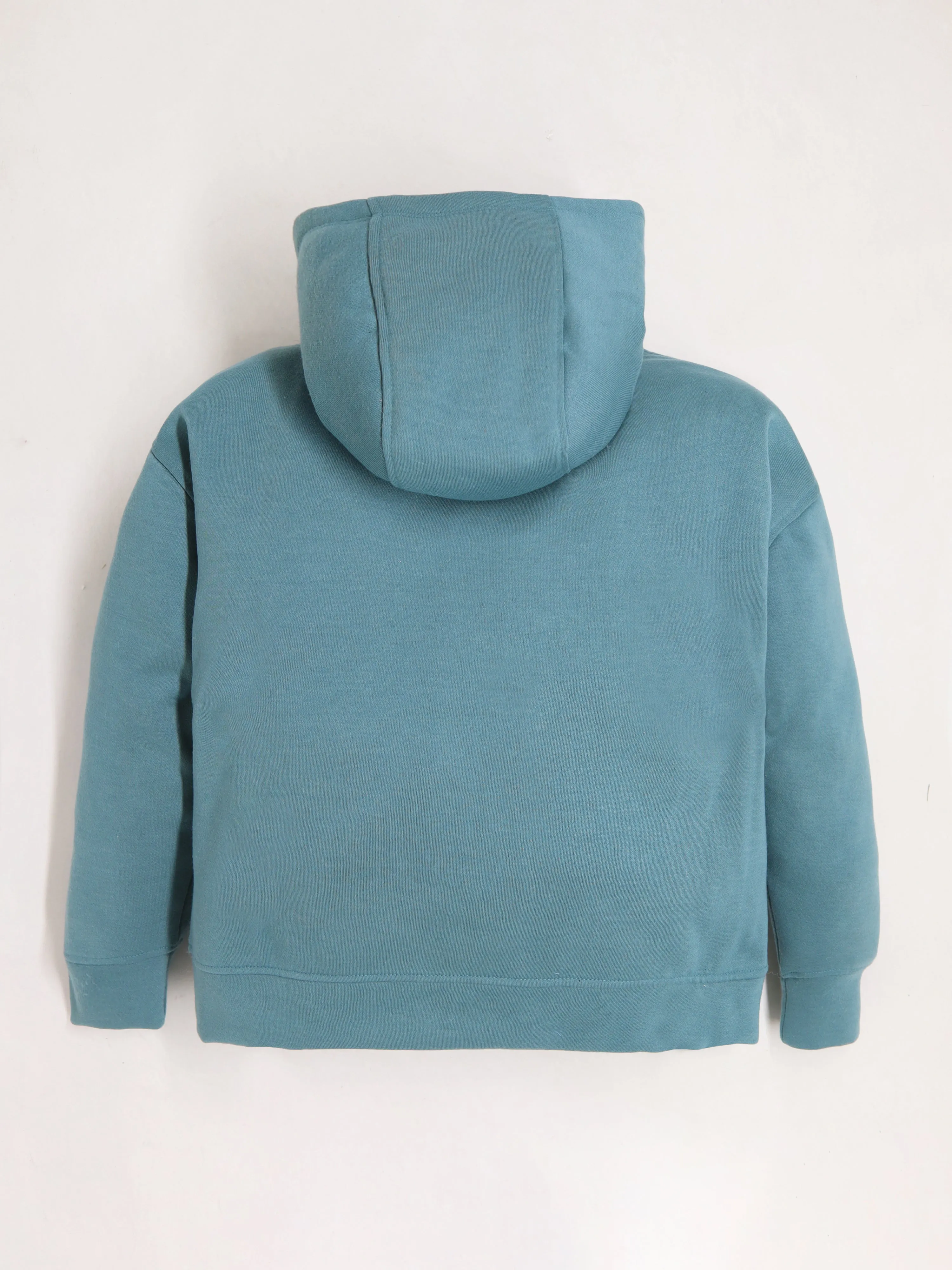 Cherry Crumble Boys Teal Solid Hoodie