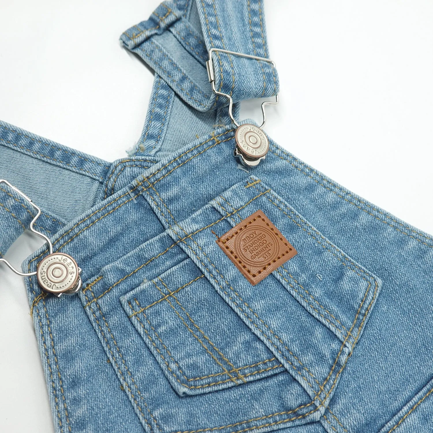 Child Denim Cute Slim Pants Jeans Overalls