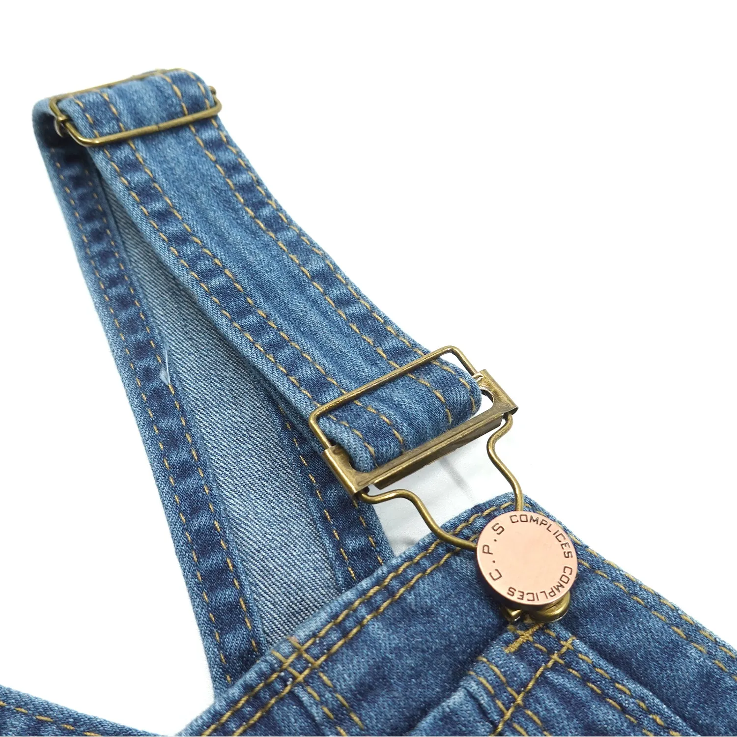 Child Denim Cute Slim Pants Jeans Overalls