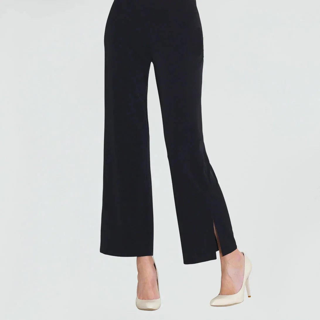 Clara Sun Woo Signature Side Slit Ankle Pant - 4 Colors, Black, White, Ivory, Navy PT28