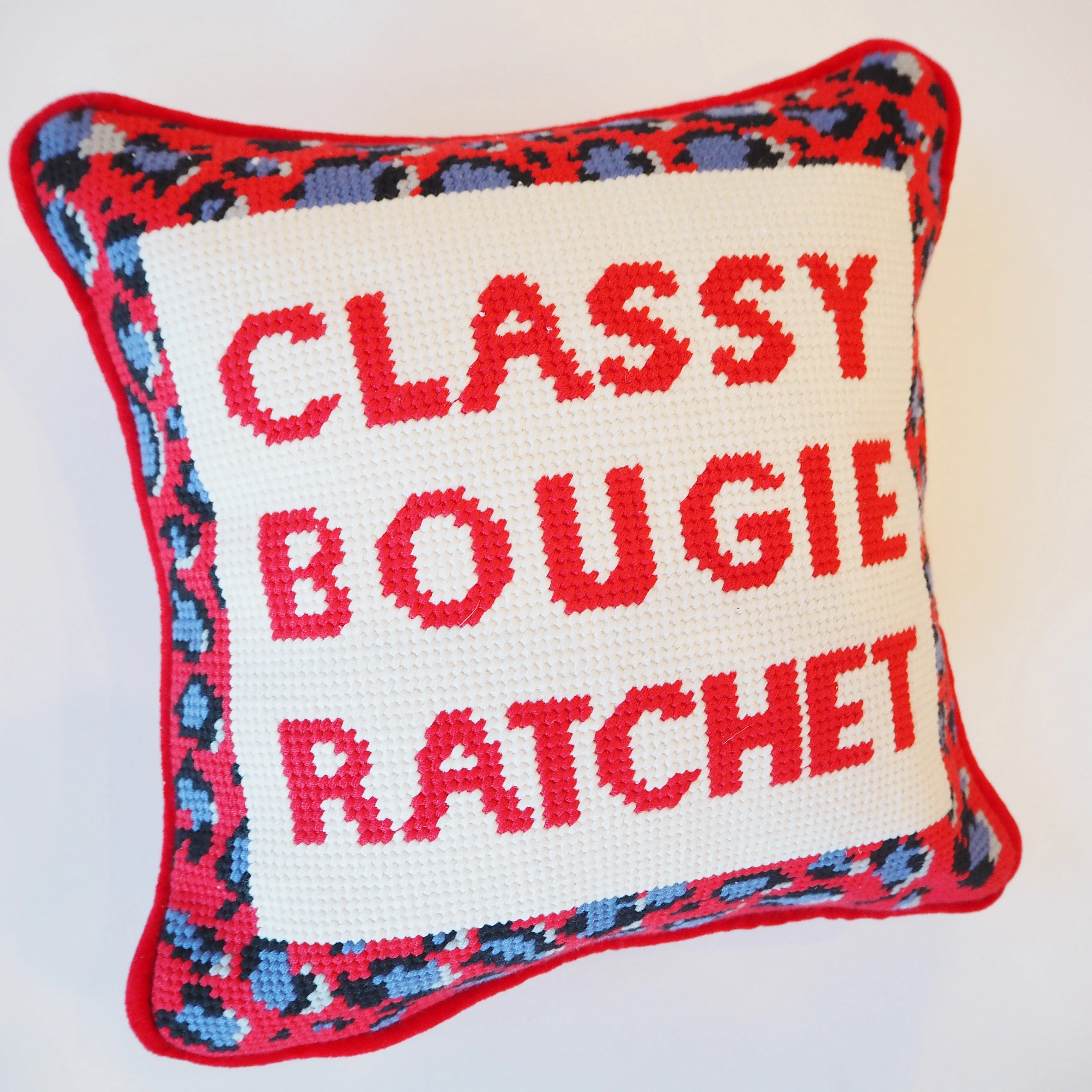 Classy, Bougie, Ratchet Needle Point Pillow