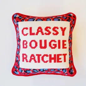 Classy, Bougie, Ratchet Needle Point Pillow