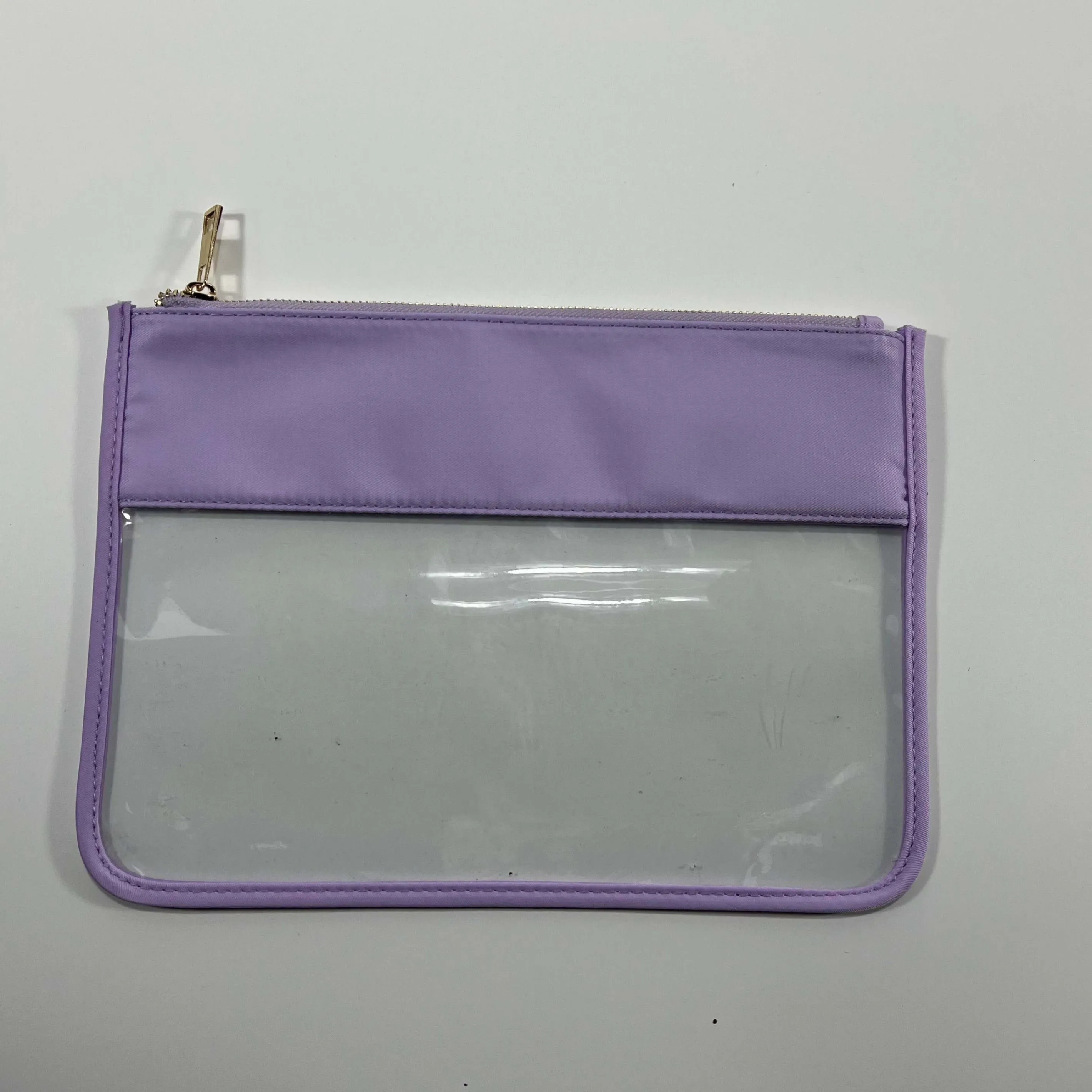 Clear Pouch With Zipper Top - Assorted Colors