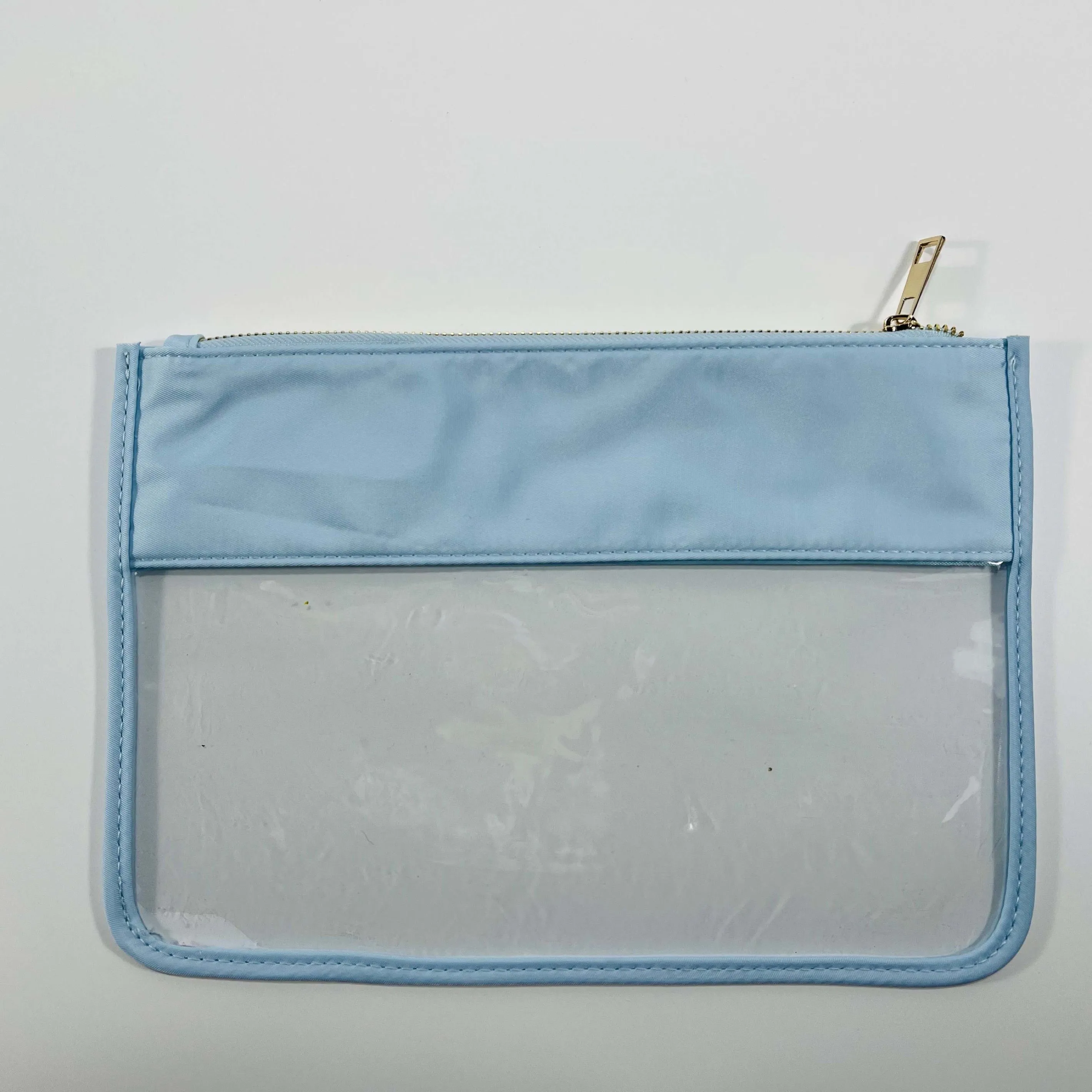 Clear Pouch With Zipper Top - Assorted Colors