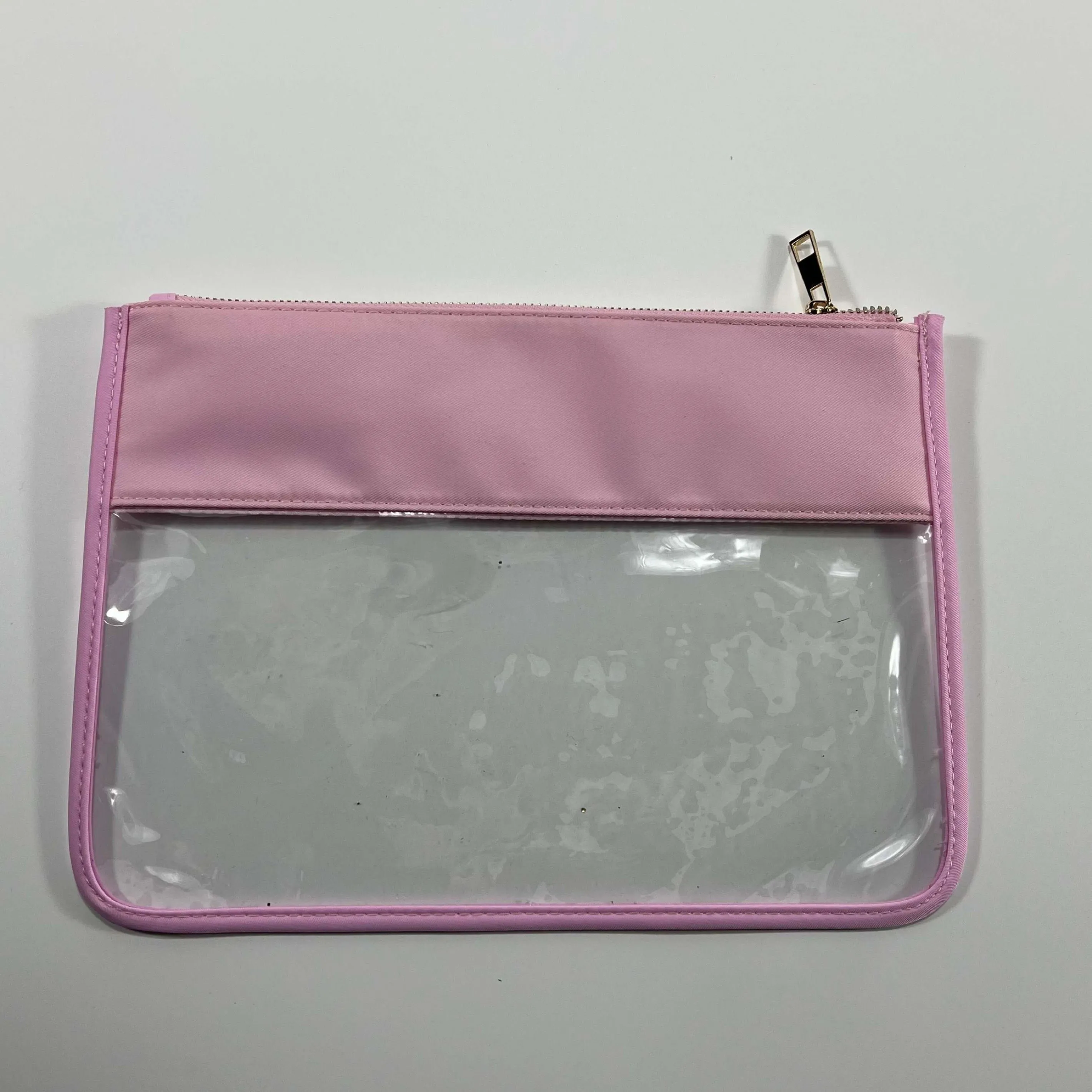 Clear Pouch With Zipper Top - Assorted Colors