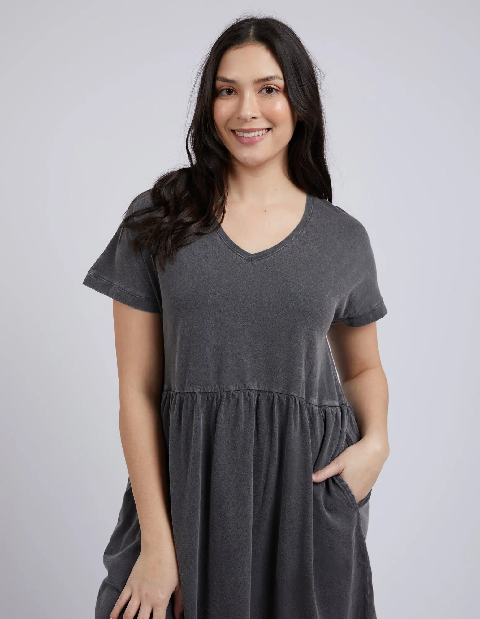 Cloud Camilla Dress Charcoal