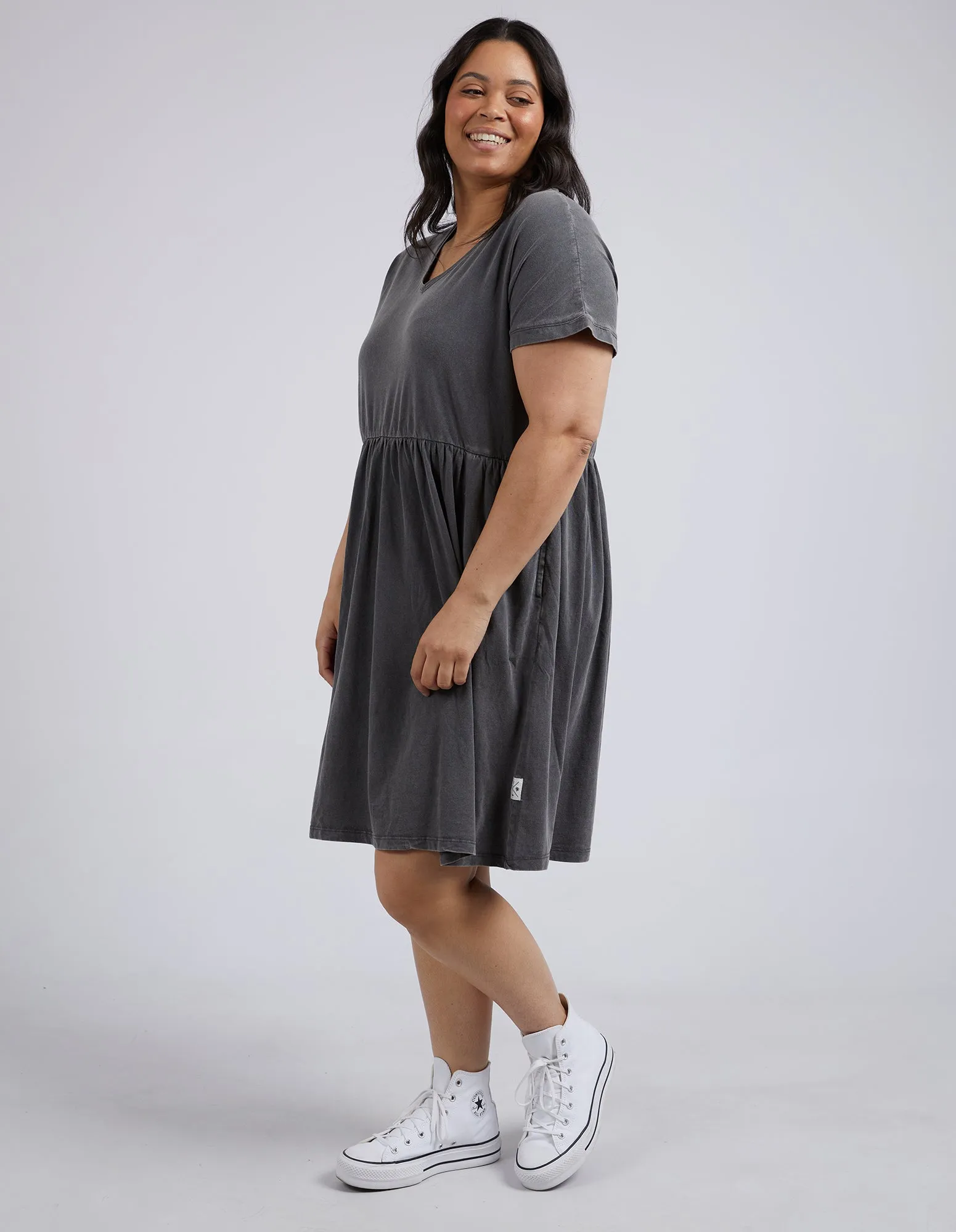 Cloud Camilla Dress Charcoal